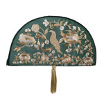 Beige Embroidered Royal Green Water Fan Handbag 37.975€ #50403BG0102B